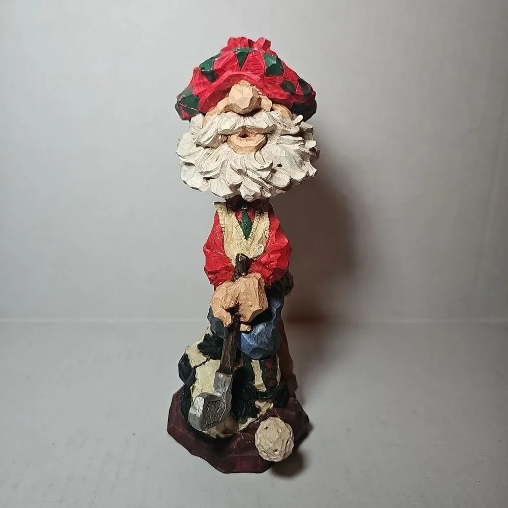 Vintage JC Penny Santa Claus Golfer Bobblehead Christmas 1998